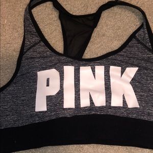 Pink sports bra
